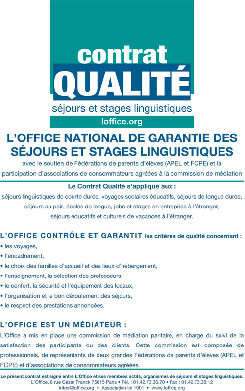 contrat qualité de l'Office