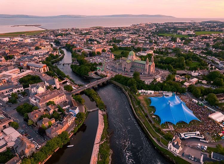 Vue de Galway en Irlande